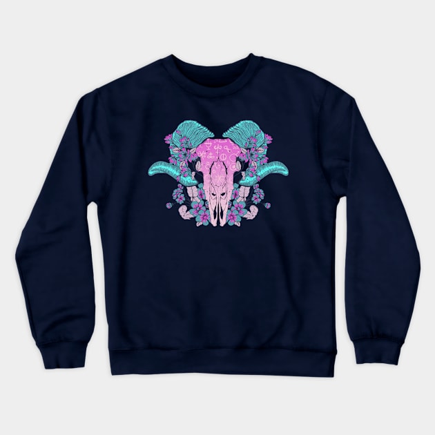 Witchy Skull Crewneck Sweatshirt by Jess Adams